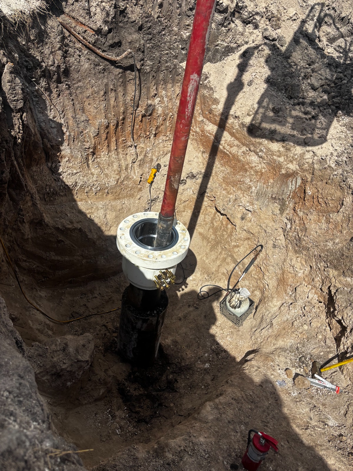 Wellhead reheading equipment and fittings prepared on location