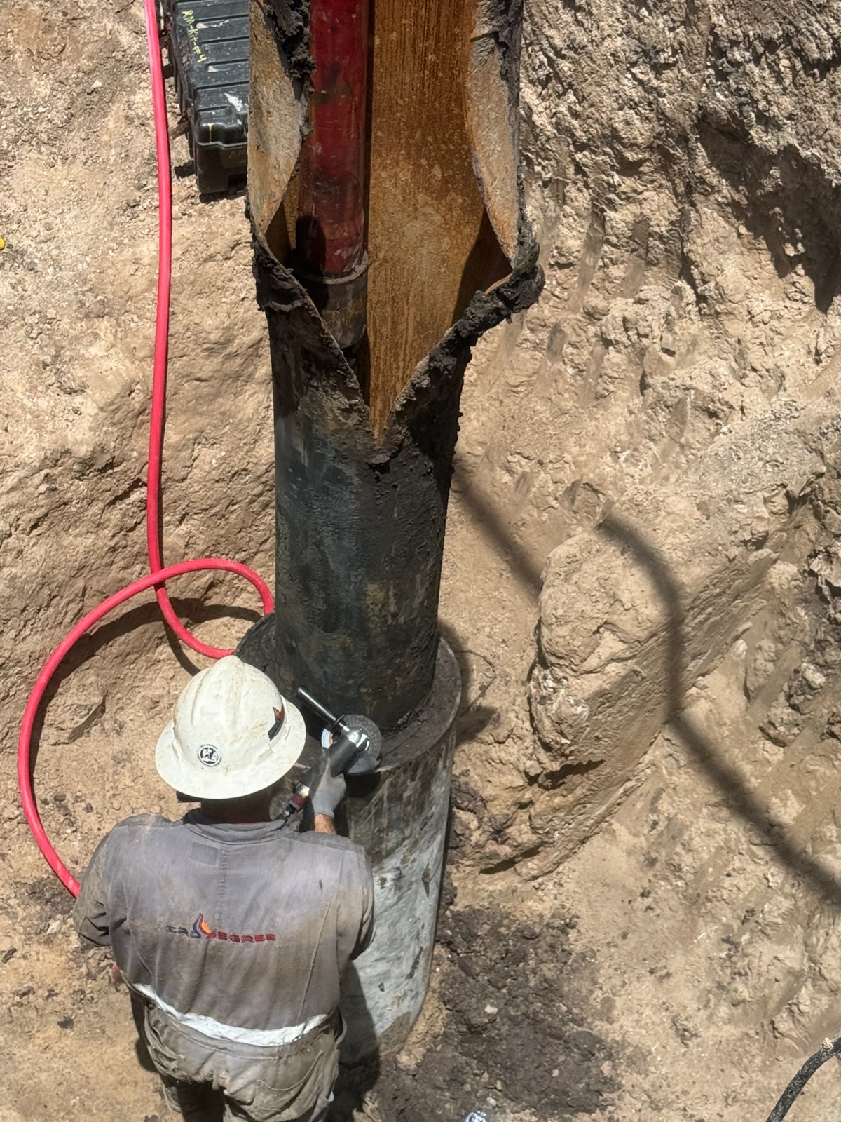 Close field view of wellhead intervention tooling